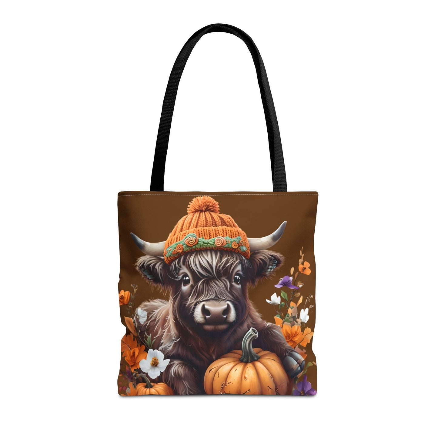 Adorable Cow Pumpkin Tote Bag, Fall Harvest Bag, Animal Lover Gift, Autumn Decor, Festival Essentials, Eco-Friendly Shopping