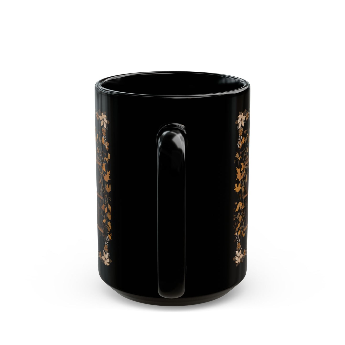Cute Ghost Mug, Spooky Coffee Cup, Autumn Decor, Ghost Lovers Gift, 11oz 15oz Black Mug