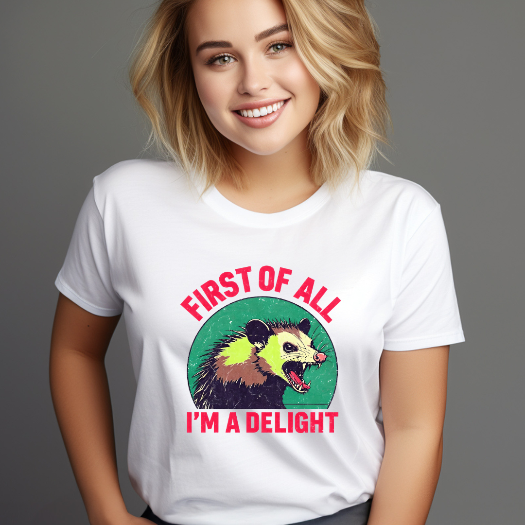 Playful Opossum T-Shirt, Fun Graphic Tee, Funny Animal Shirt, Unisex Softstyle Tee, Unique Gift Idea, Casual Wear