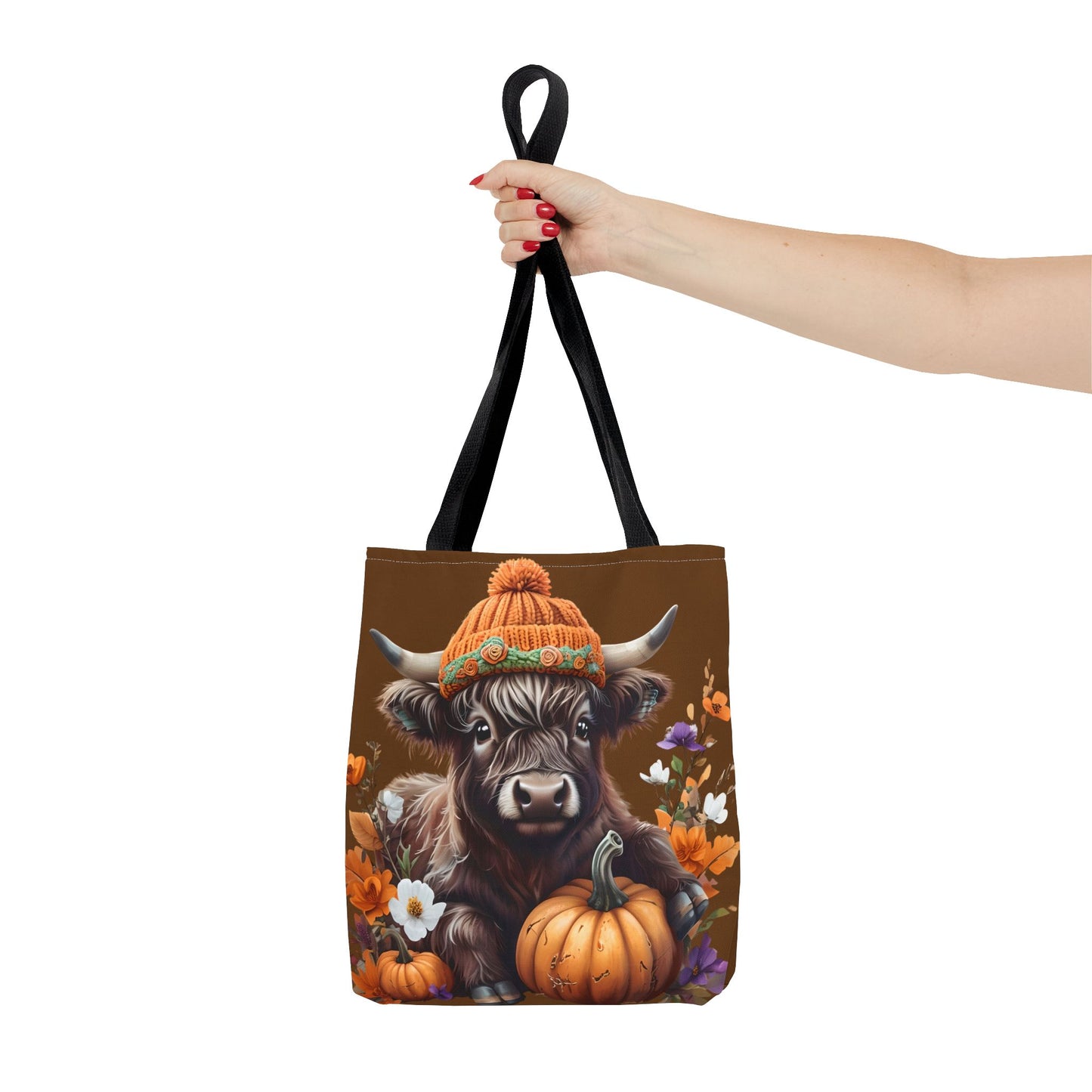 Adorable Cow Pumpkin Tote Bag, Fall Harvest Bag, Animal Lover Gift, Autumn Decor, Festival Essentials, Eco-Friendly Shopping