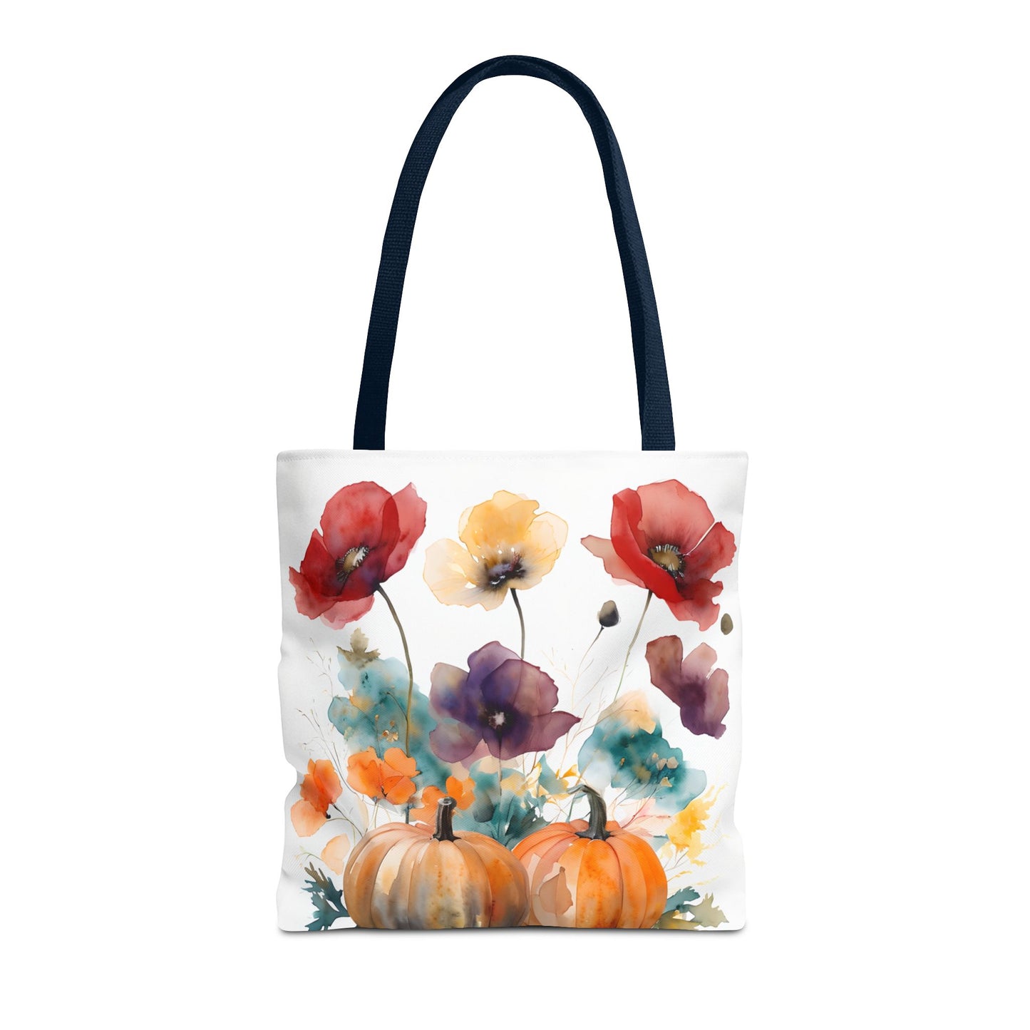 Autumn Floral Tote Bag, Fall Shopper, Flower Gift Bag, Eco-Friendly Carryall, Seasonal Market Tote - Perfect for Thanksgiving & Everyday Use