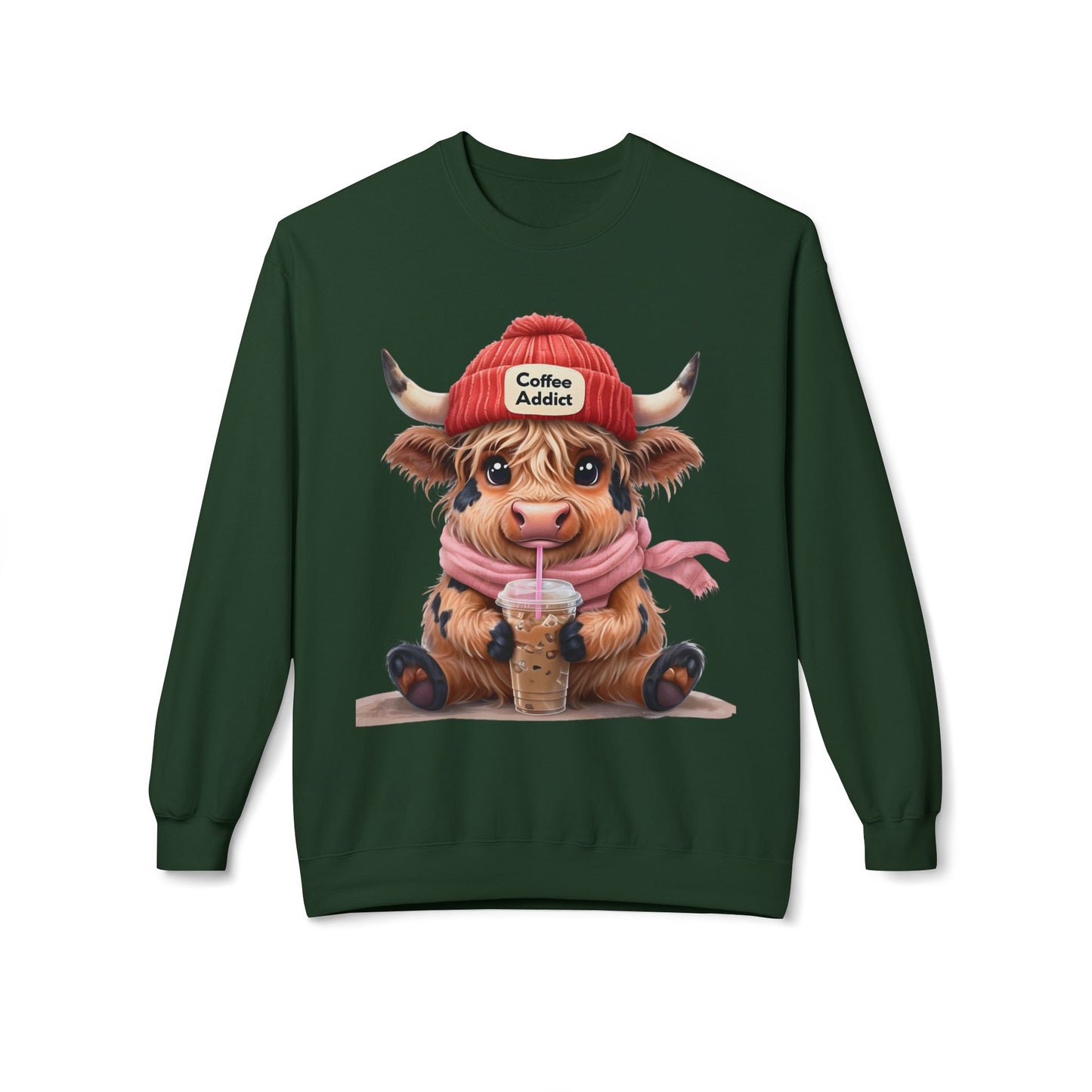 Highland Cow-Coffee Addict Sweatshirt