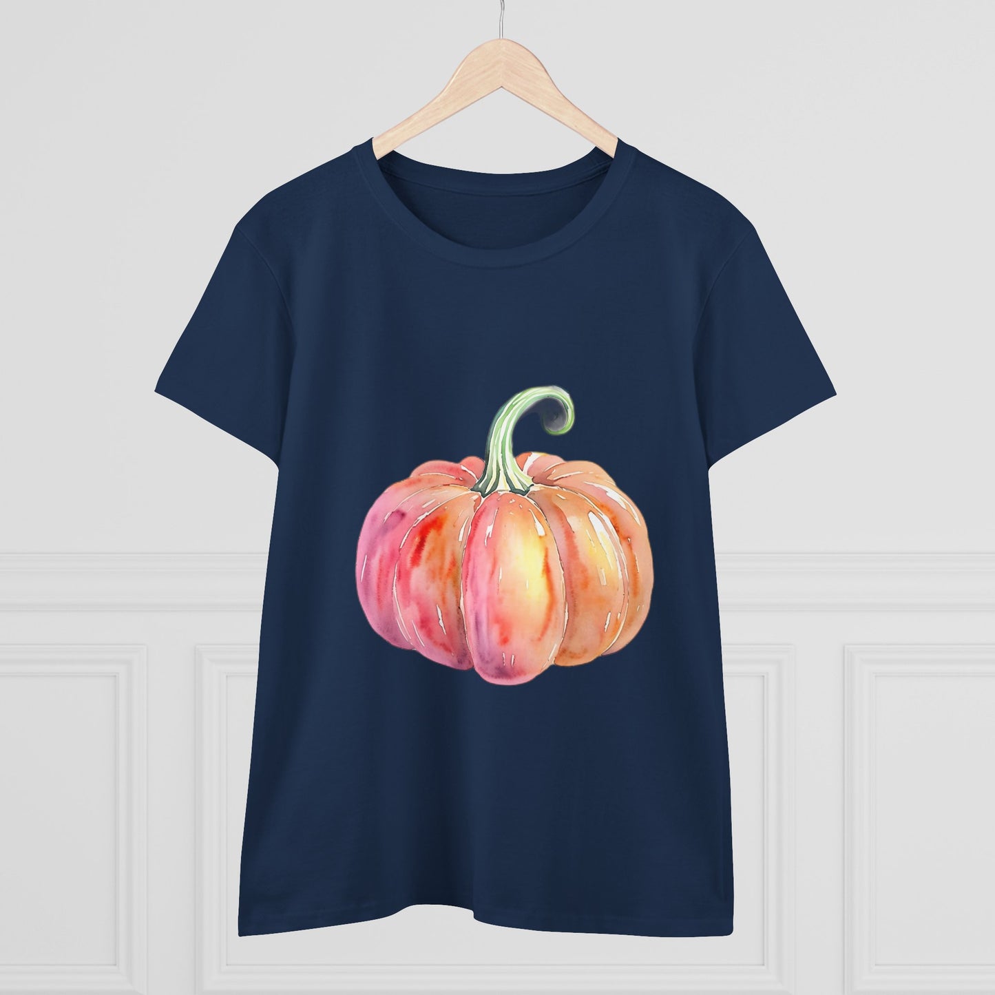 Watercolor Pumpkin Tee, Fall Shirt, Autumn Fashion, Harvest Top, Halloween Outfit, Thanksgiving Gift