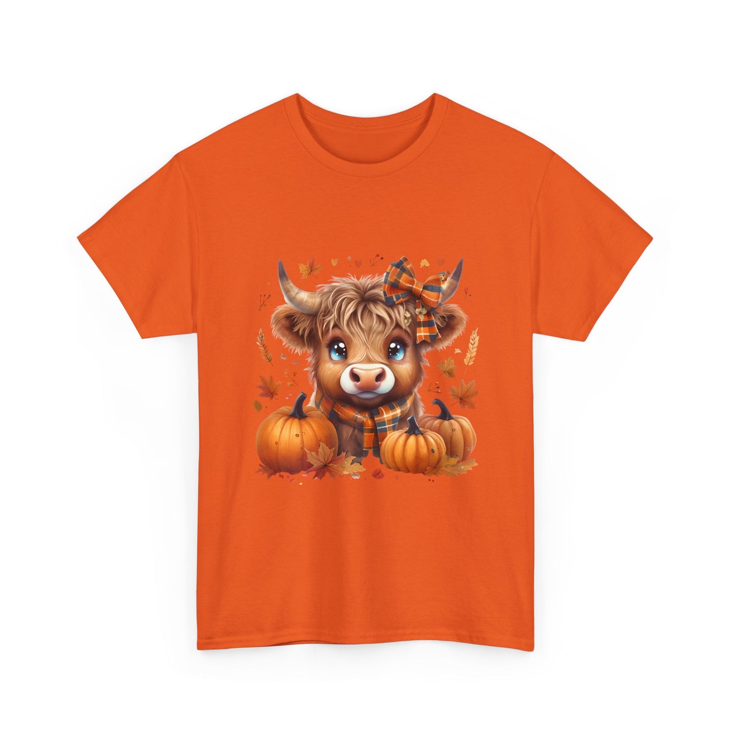 Cute Cow Pumpkin Tee, Fall Shirt, Harvest T-Shirt, Autumn Apparel, Halloween Gift, Farmhouse Style