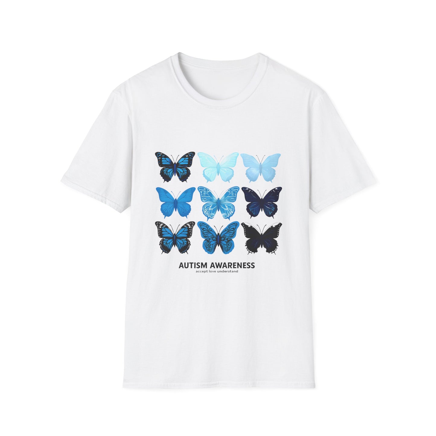 Blue Butterflies Autism Awareness T-Shirt