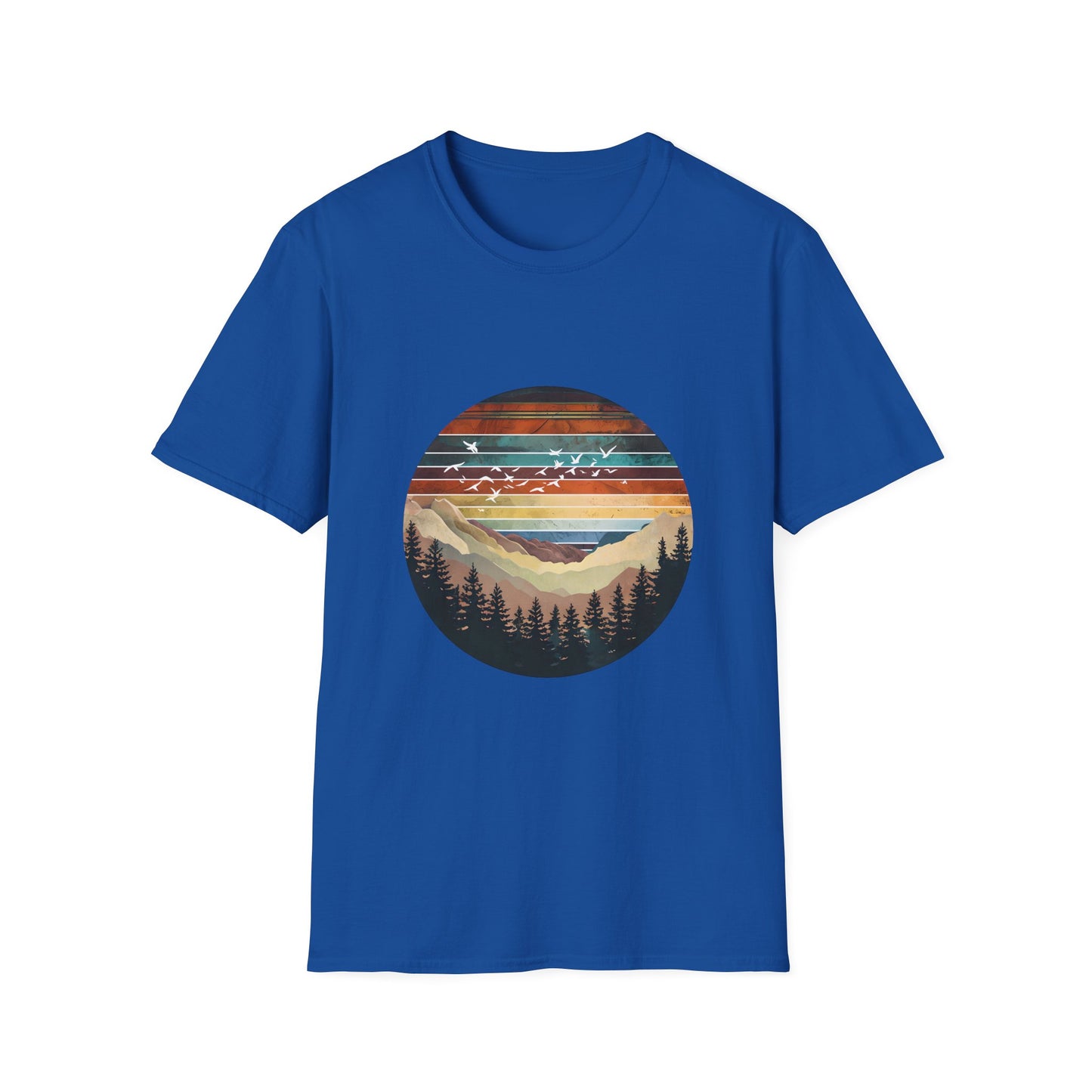 Mountain Sunset Unisex T-Shirt, Nature Lover Gift, Outdoor Adventure Tee, Summer Camp Wear, Eco-friendly Apparel, Travel Shirt