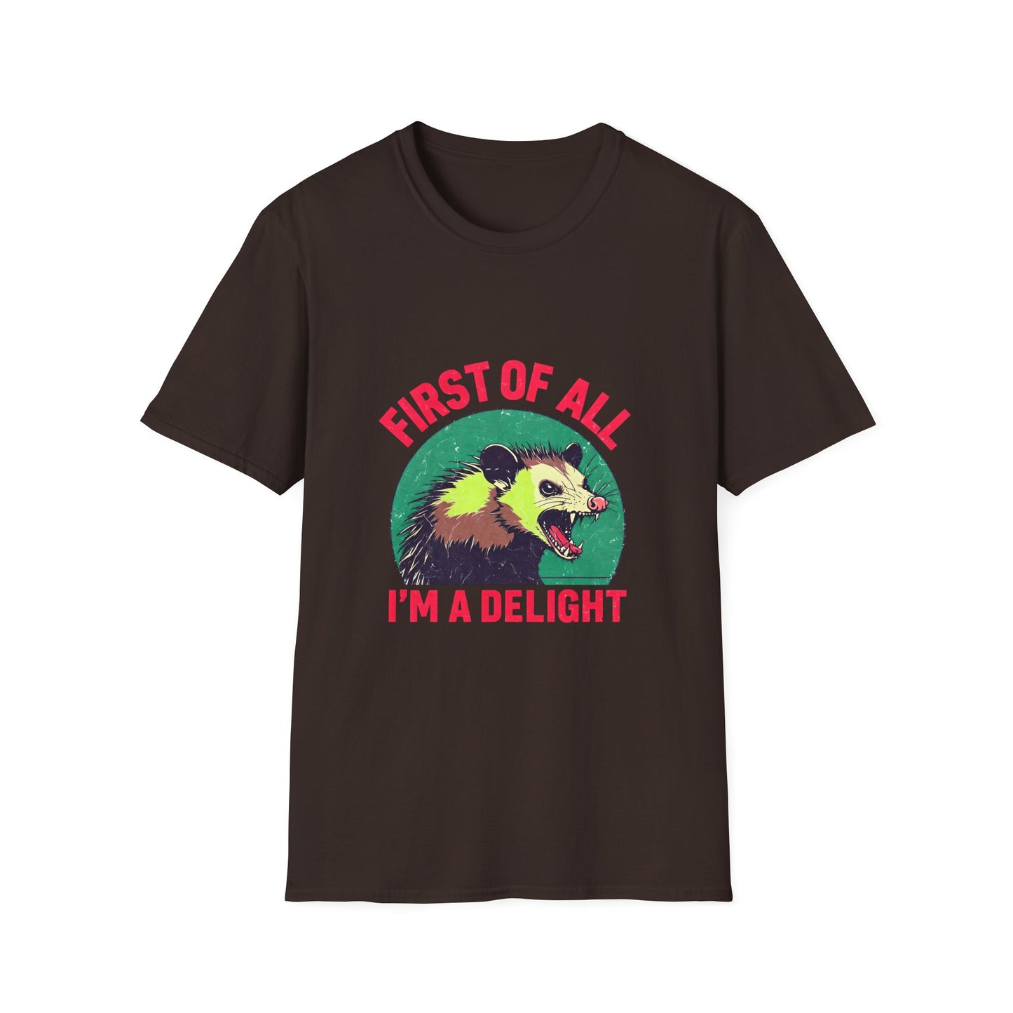 Playful Opossum T-Shirt, Fun Graphic Tee, Funny Animal Shirt, Unisex Softstyle Tee, Unique Gift Idea, Casual Wear