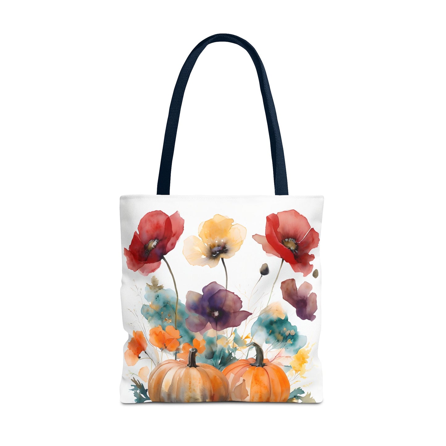 Autumn Floral Tote Bag, Fall Shopper, Flower Gift Bag, Eco-Friendly Carryall, Seasonal Market Tote - Perfect for Thanksgiving & Everyday Use
