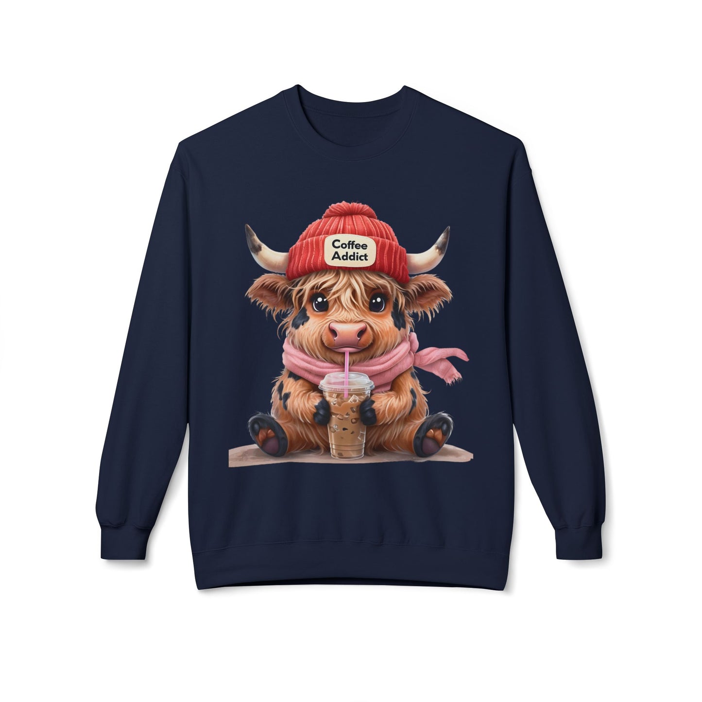 Highland Cow-Coffee Addict Sweatshirt