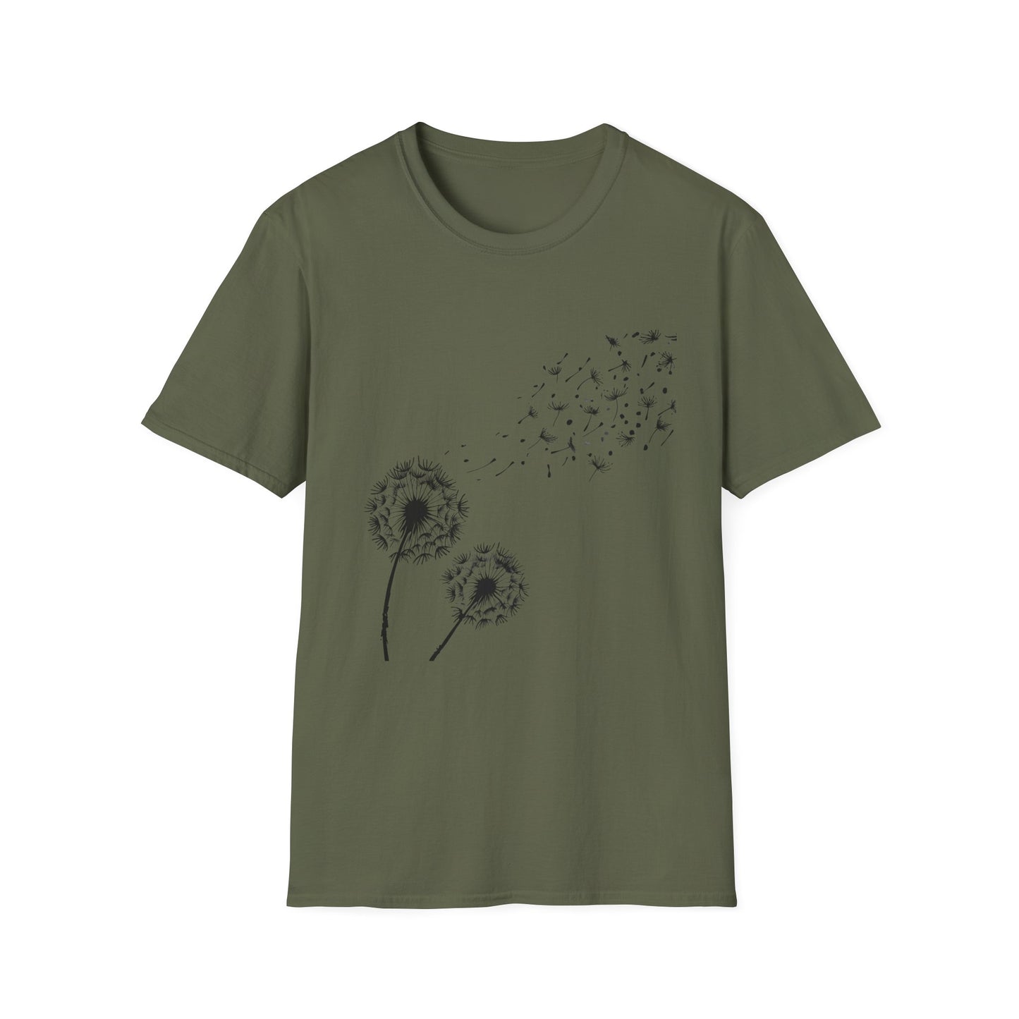 Whimsical Dandelion T-Shirt | Softstyle Unisex Tee for Nature Lovers, Eco-Friendly Gift, Casual Wear, Spring Fashion, Inspirational Quote