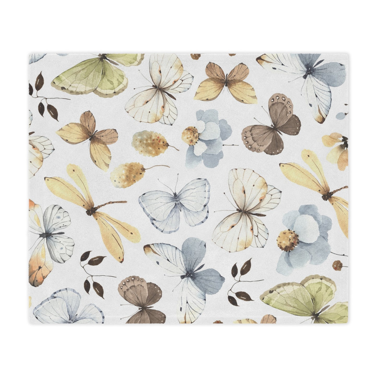 Butterfly Minky Blanket - Cozy Floral Throw, Ideal for Baby Shower, Nursery Decor, Gift for Kids, Soft Plush Blanket
