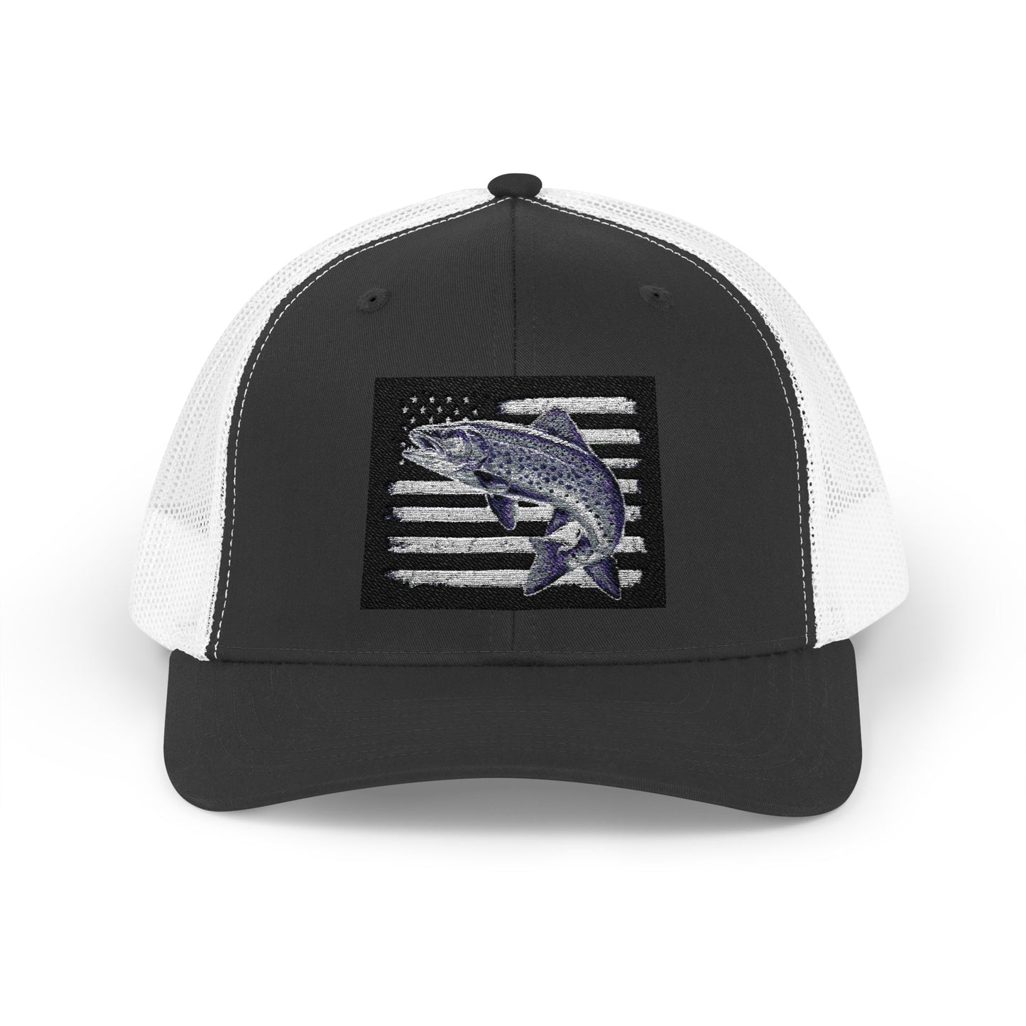 Patriotic Fish Snapback Trucker Cap - Perfect for Fishing Enthusiasts