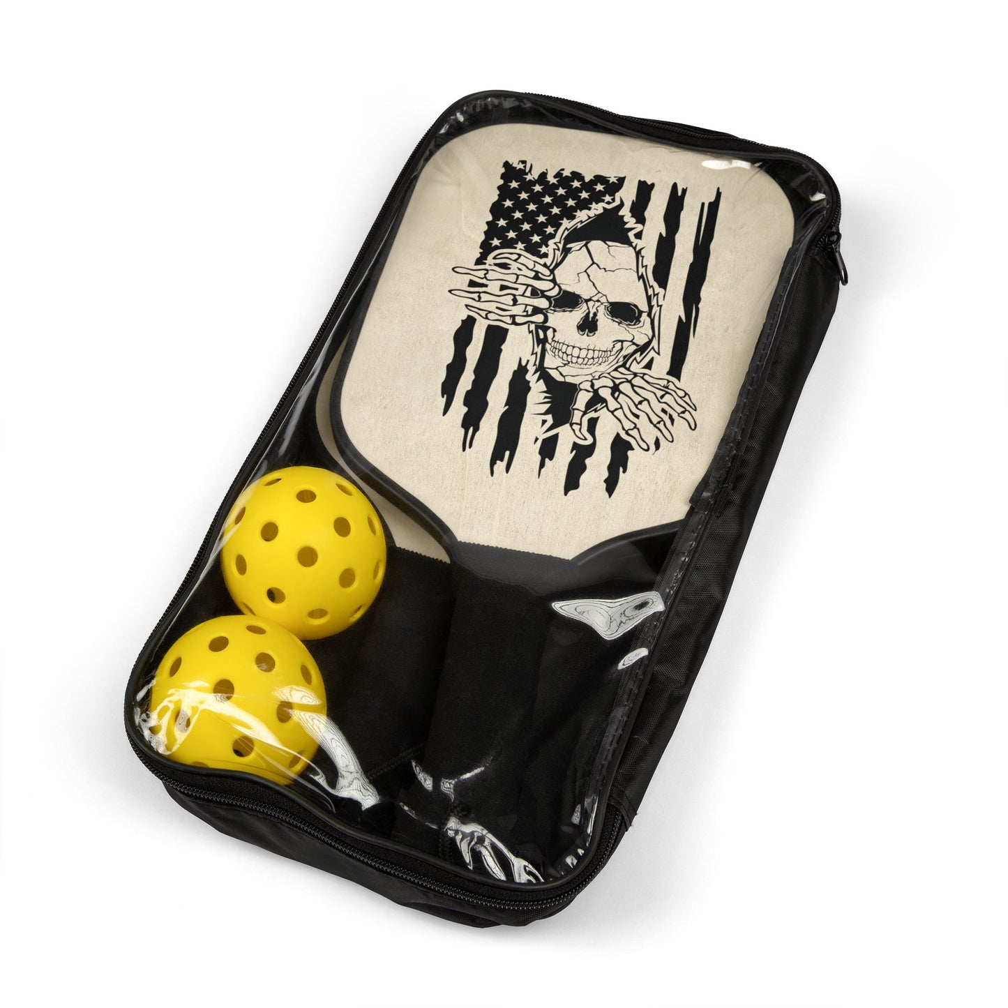 Pickleball Paddle Set with US Flag Design