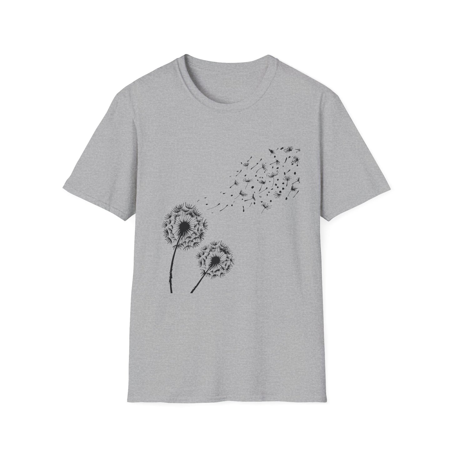 Whimsical Dandelion T-Shirt | Softstyle Unisex Tee for Nature Lovers, Eco-Friendly Gift, Casual Wear, Spring Fashion, Inspirational Quote