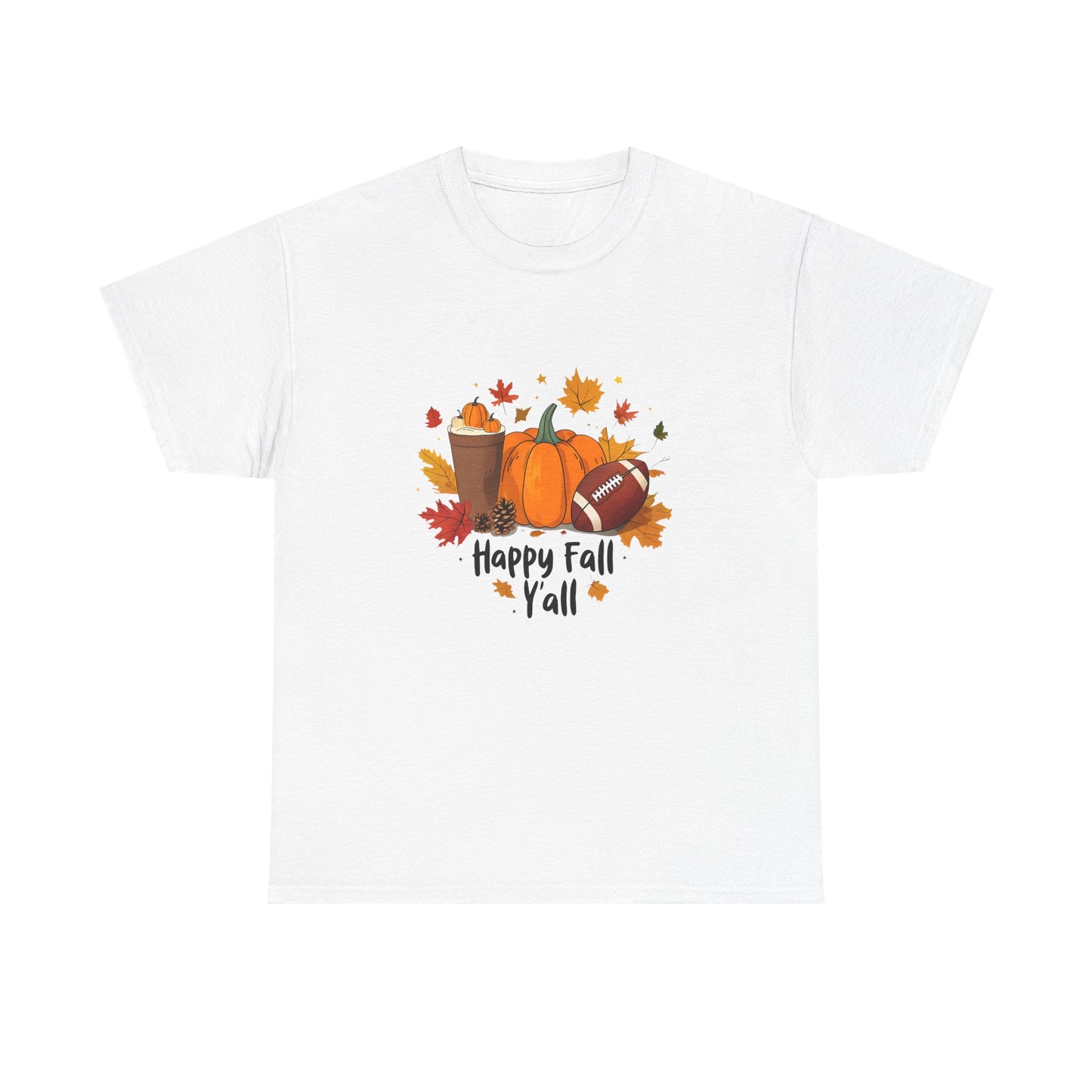 Happy Fall Y'all Tee, Autumn Shirt, Pumpkin Tee, Thanksgiving Gift, Fall Fashion, Cozy Seasonal Wear