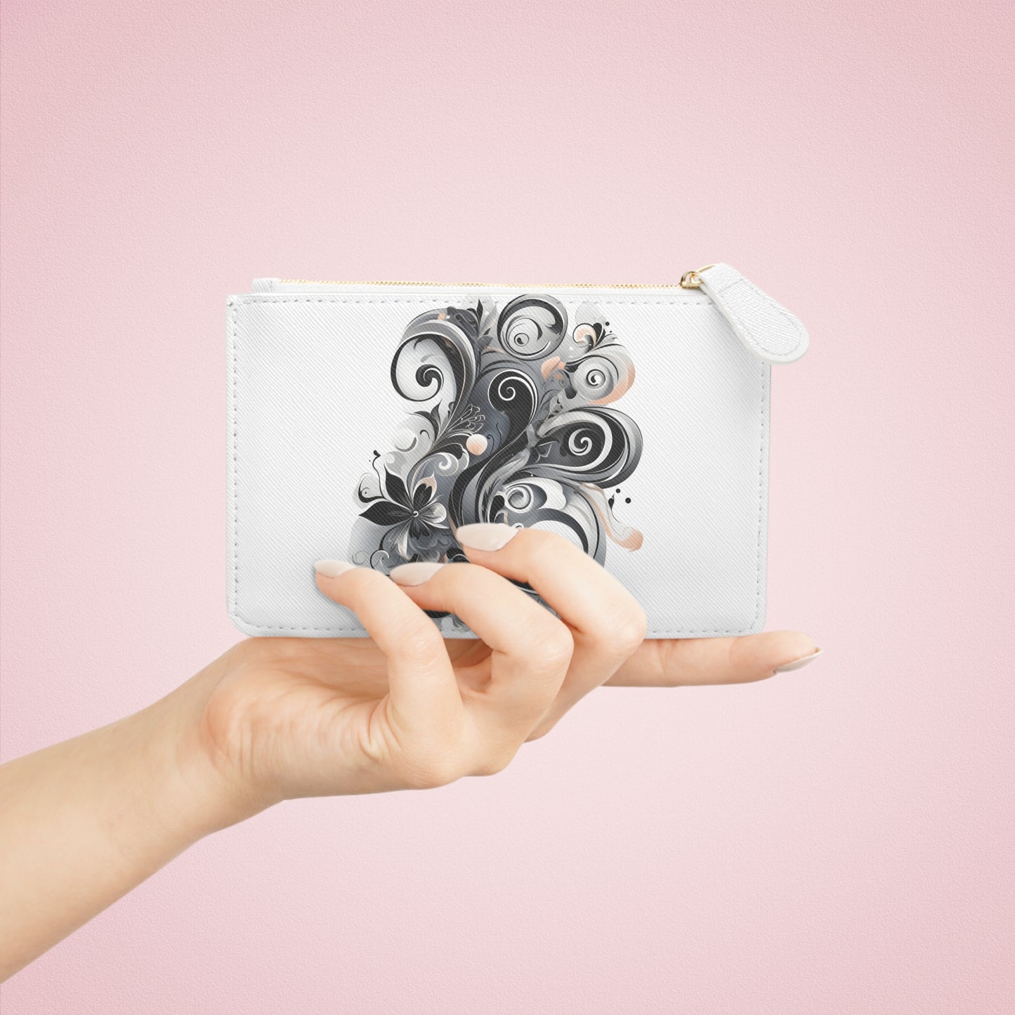 Elegant Floral Mini Clutch Bag | Stylish Pouch for Makeup, Wallet, Travel, Bridesmaids Gifts, Evening Events