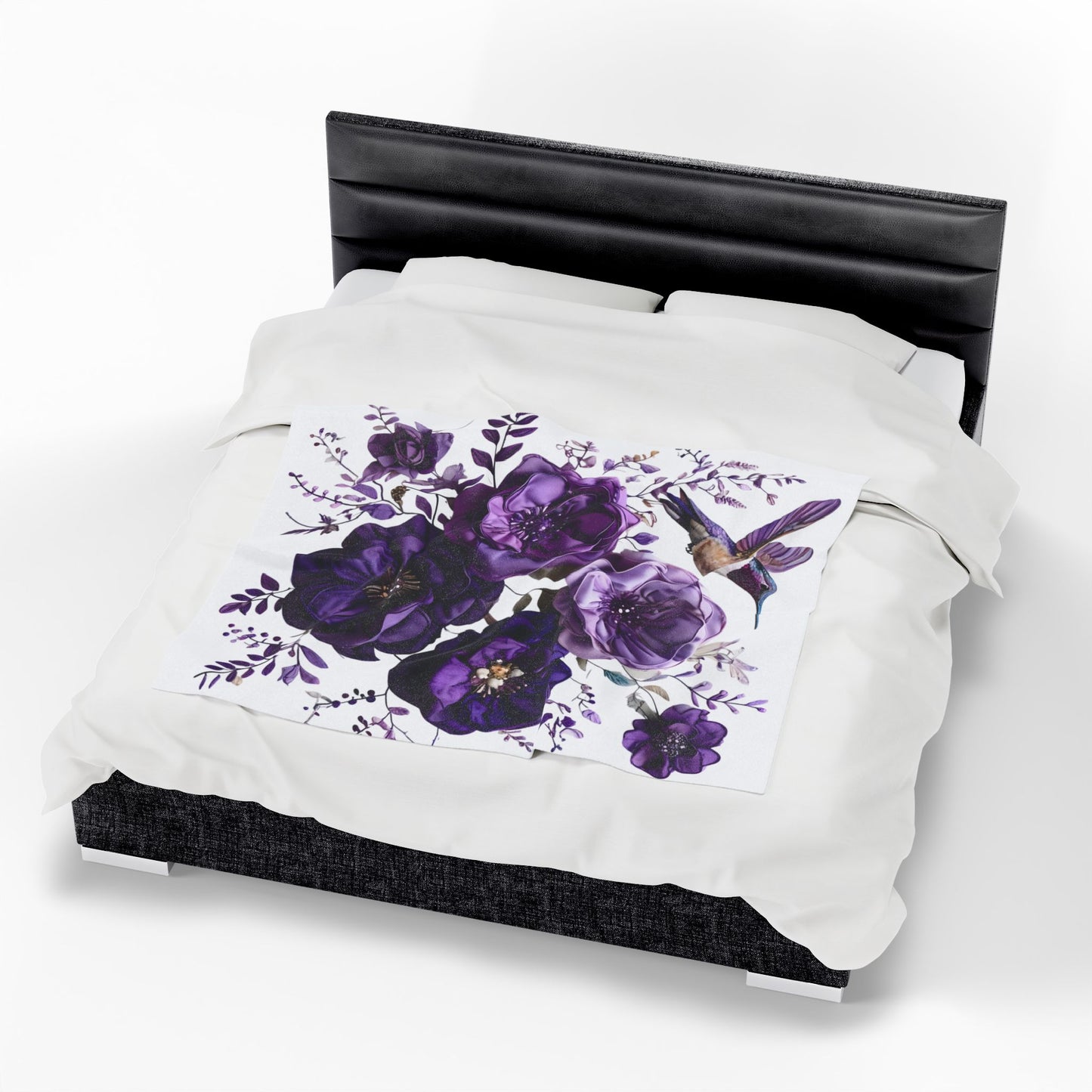 Velveteen Plush Blanket - Cozy Floral Home Decor and Gift Giving