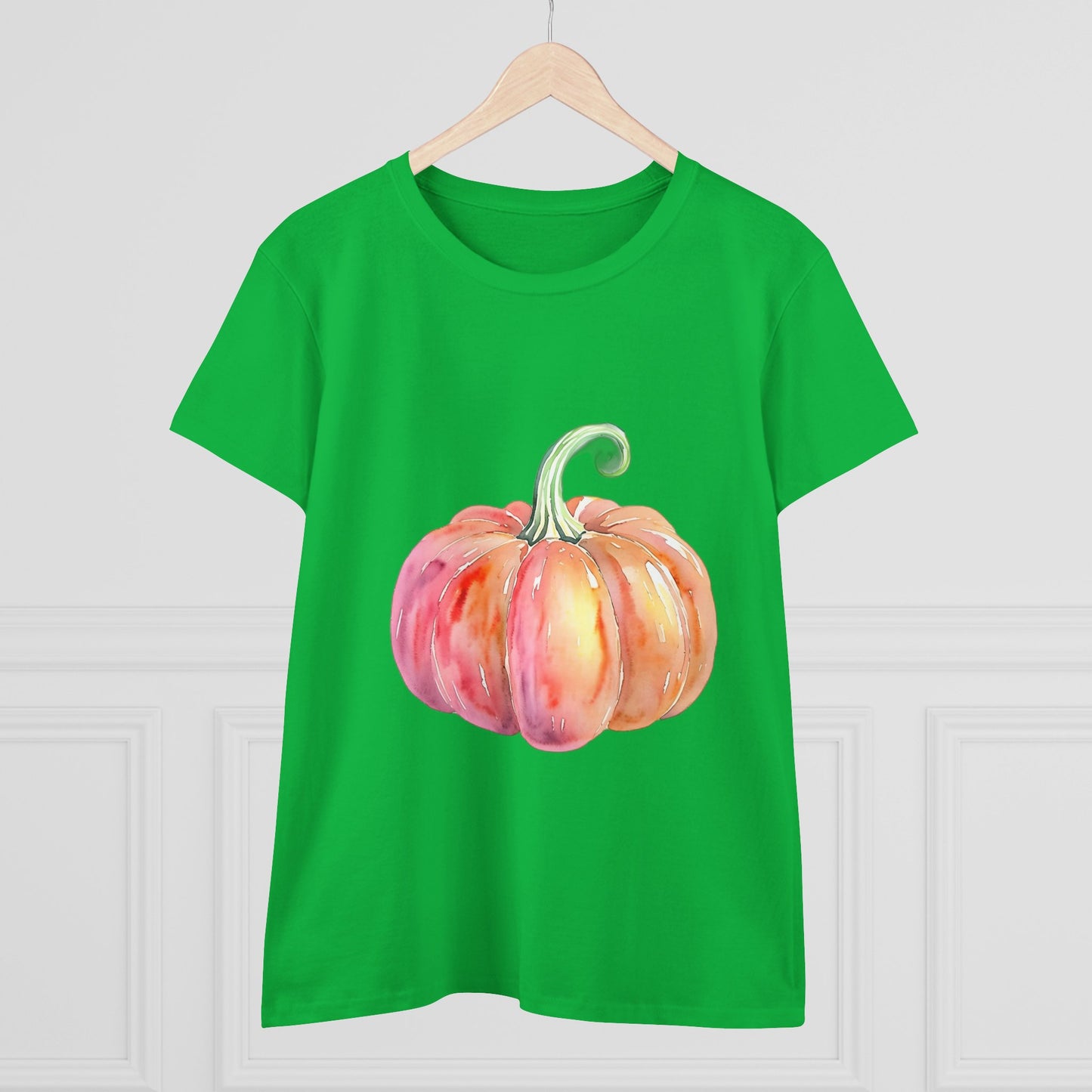 Watercolor Pumpkin Tee, Fall Shirt, Autumn Fashion, Harvest Top, Halloween Outfit, Thanksgiving Gift