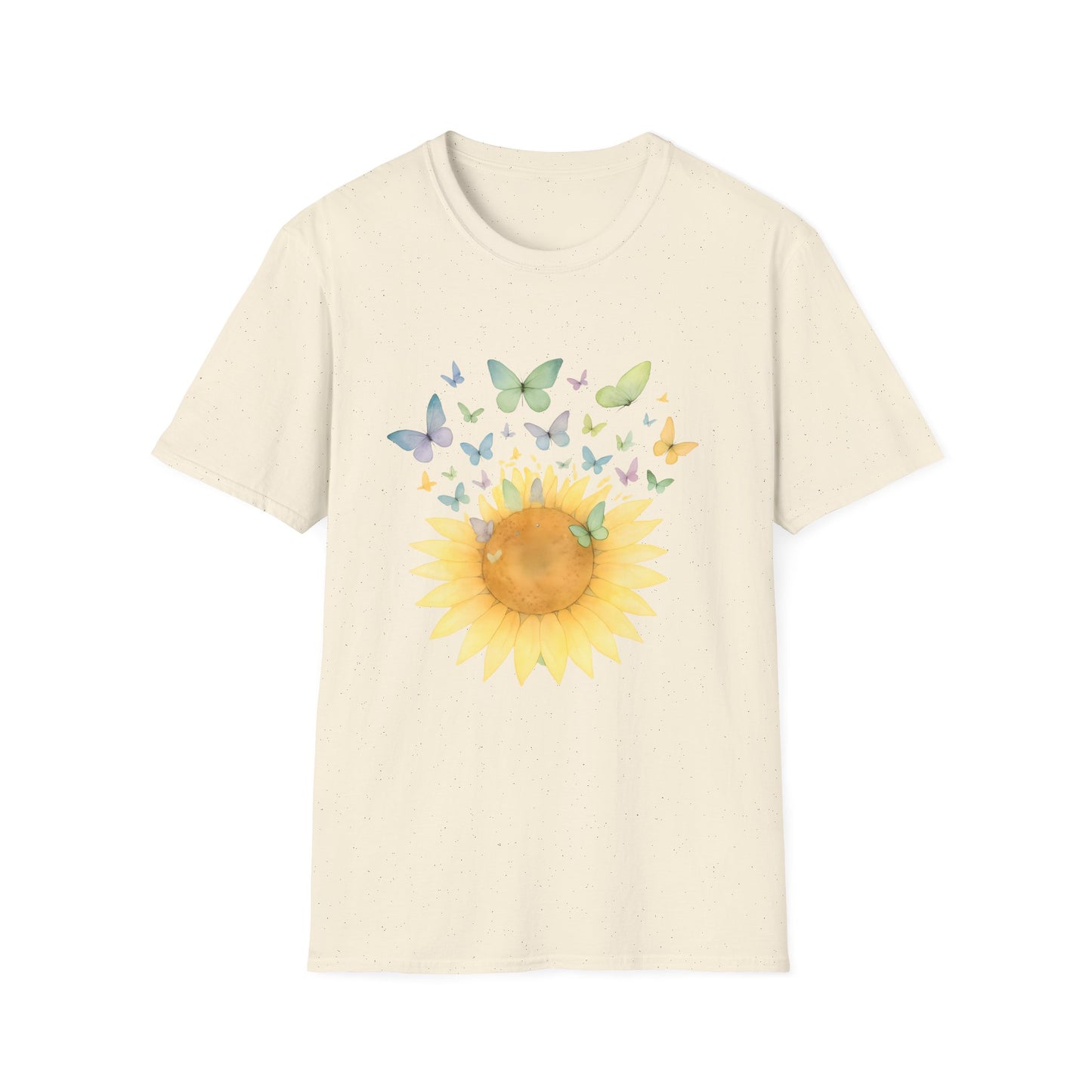 Watercolor Sunflower and Butterflies T-Shirt