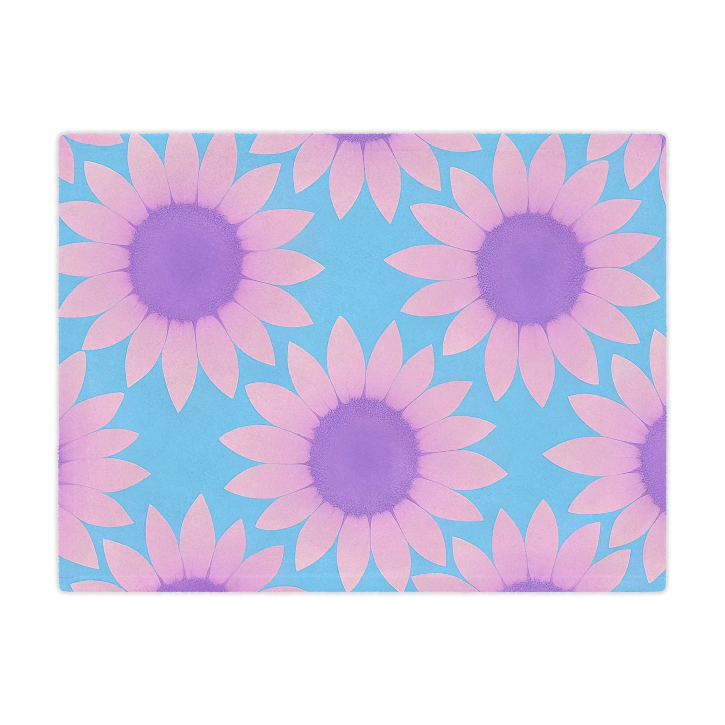 Sunflower Pastel Pattern Minky Baby Blanket, Floral Baby Blanket, Soft Nursery Blanket, Baby Shower Gift, Newborn Gift, Gender Neutral Baby