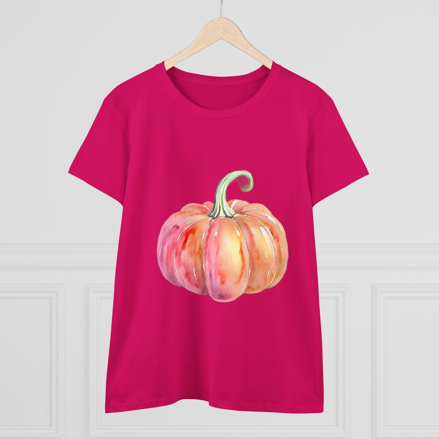 Watercolor Pumpkin Tee, Fall Shirt, Autumn Fashion, Harvest Top, Halloween Outfit, Thanksgiving Gift