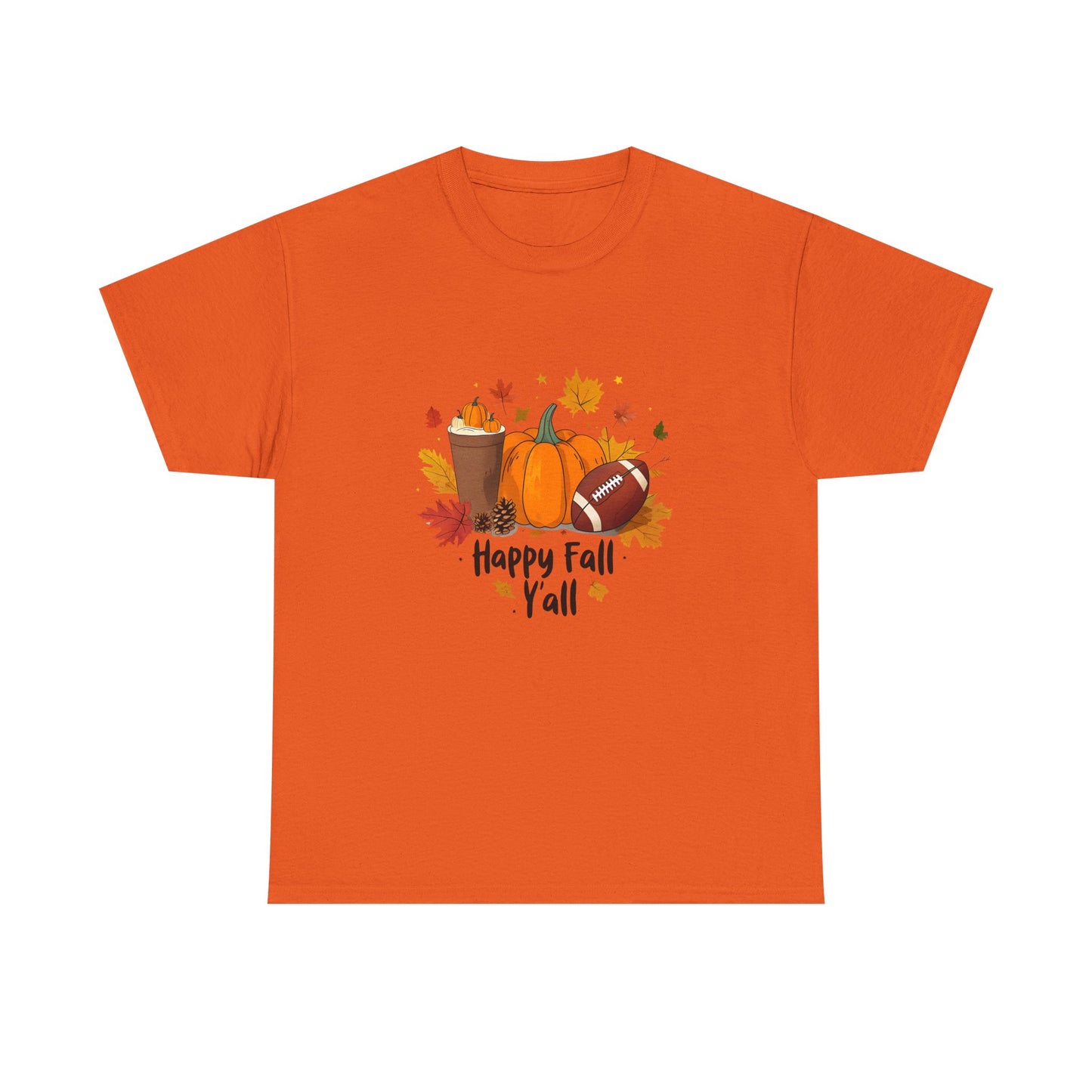 Happy Fall Y'all Tee, Autumn Shirt, Pumpkin Tee, Thanksgiving Gift, Fall Fashion, Cozy Seasonal Wear