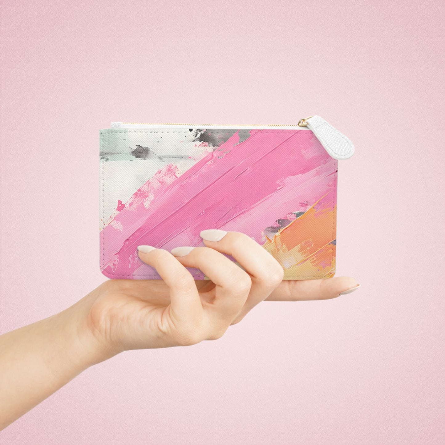 Chic Mini Clutch Bag, Colorful Cosmetic Pouch, Stylish Wallet, Art-Inspired Accessory, Ideal for Gifts, Perfect for Parties