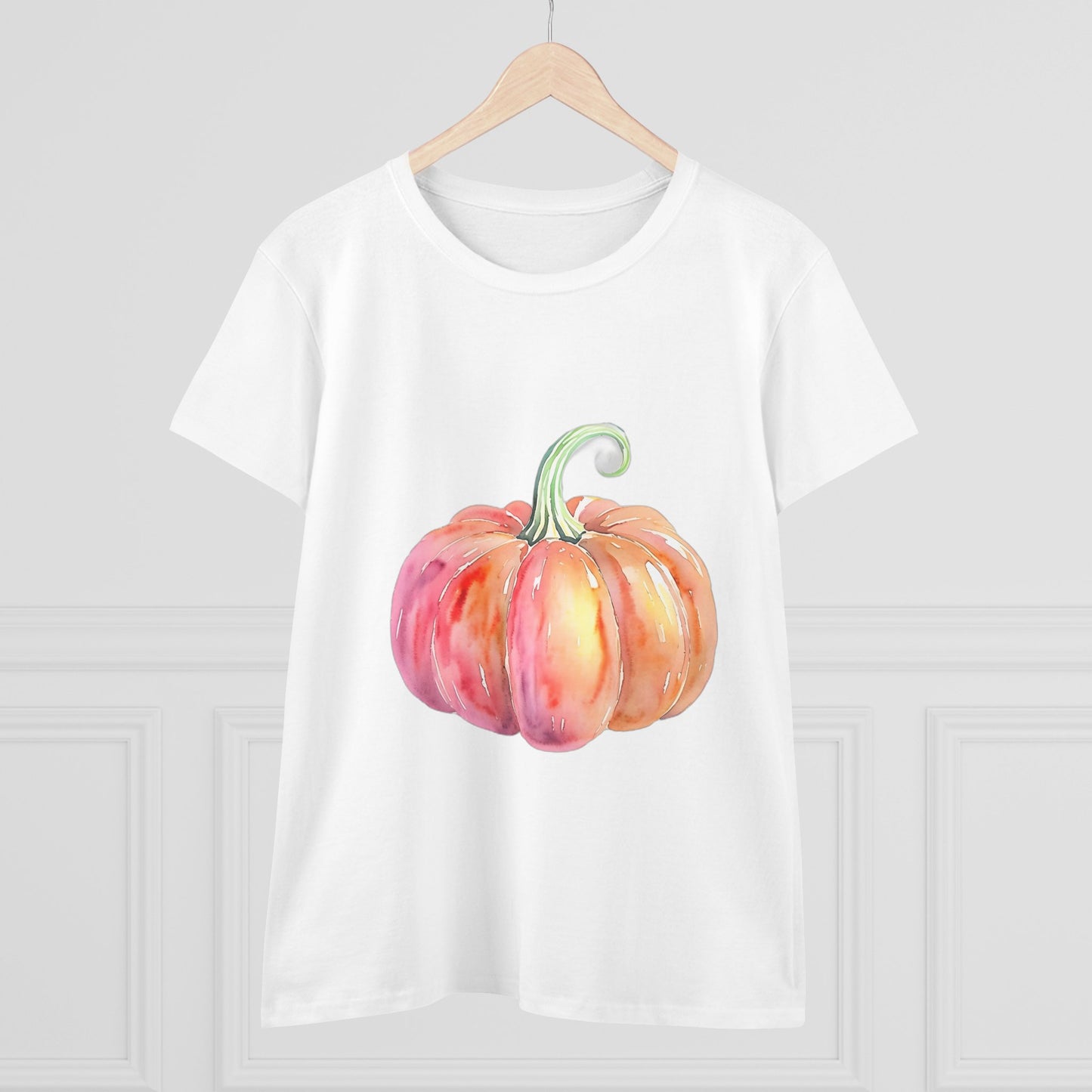 Watercolor Pumpkin Tee, Fall Shirt, Autumn Fashion, Harvest Top, Halloween Outfit, Thanksgiving Gift