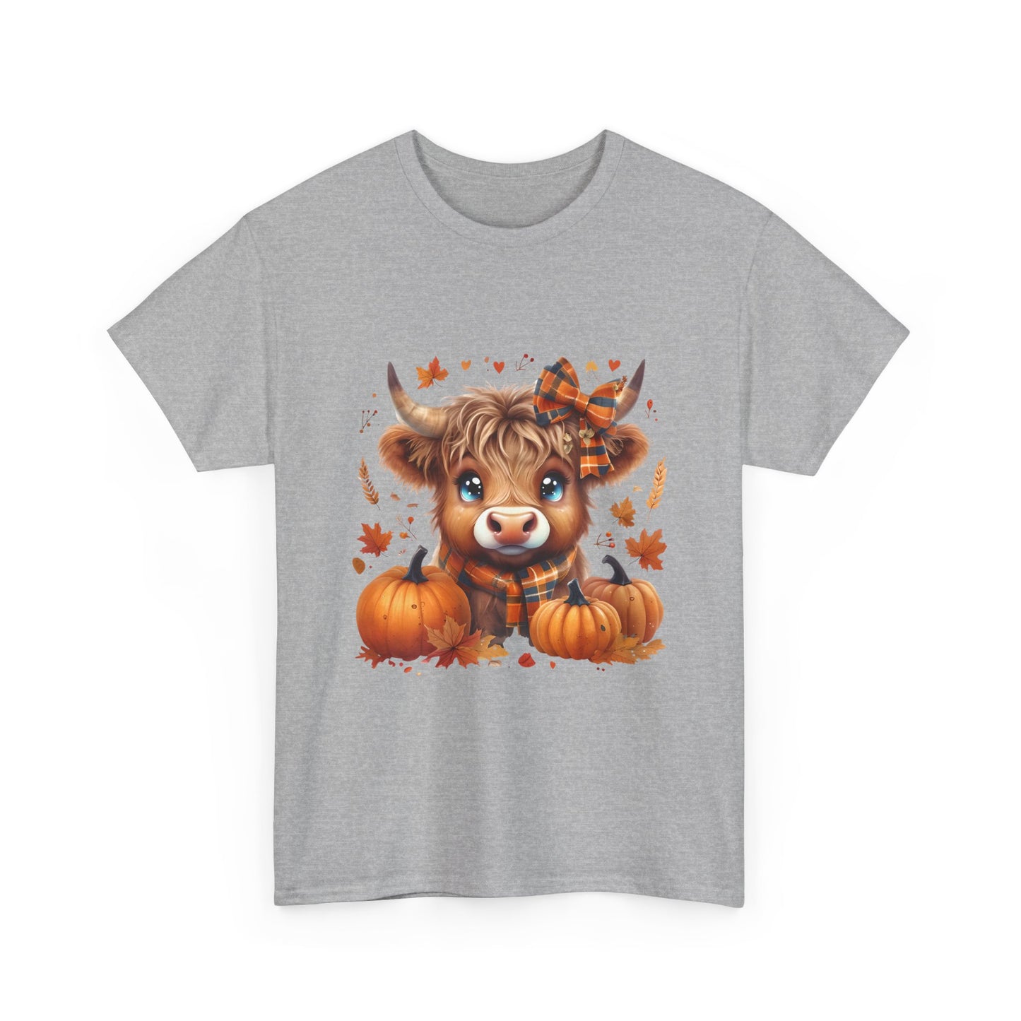 Cute Cow Pumpkin Tee, Fall Shirt, Harvest T-Shirt, Autumn Apparel, Halloween Gift, Farmhouse Style