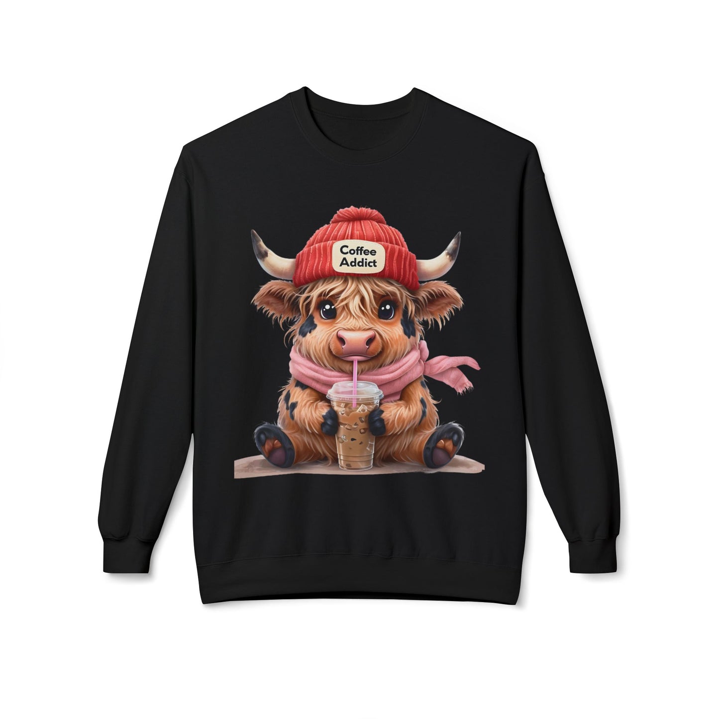 Highland Cow-Coffee Addict Sweatshirt
