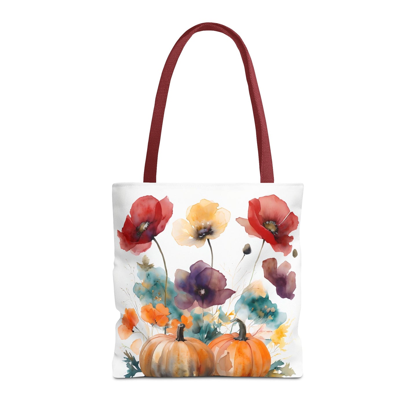 Autumn Floral Tote Bag, Fall Shopper, Flower Gift Bag, Eco-Friendly Carryall, Seasonal Market Tote - Perfect for Thanksgiving & Everyday Use