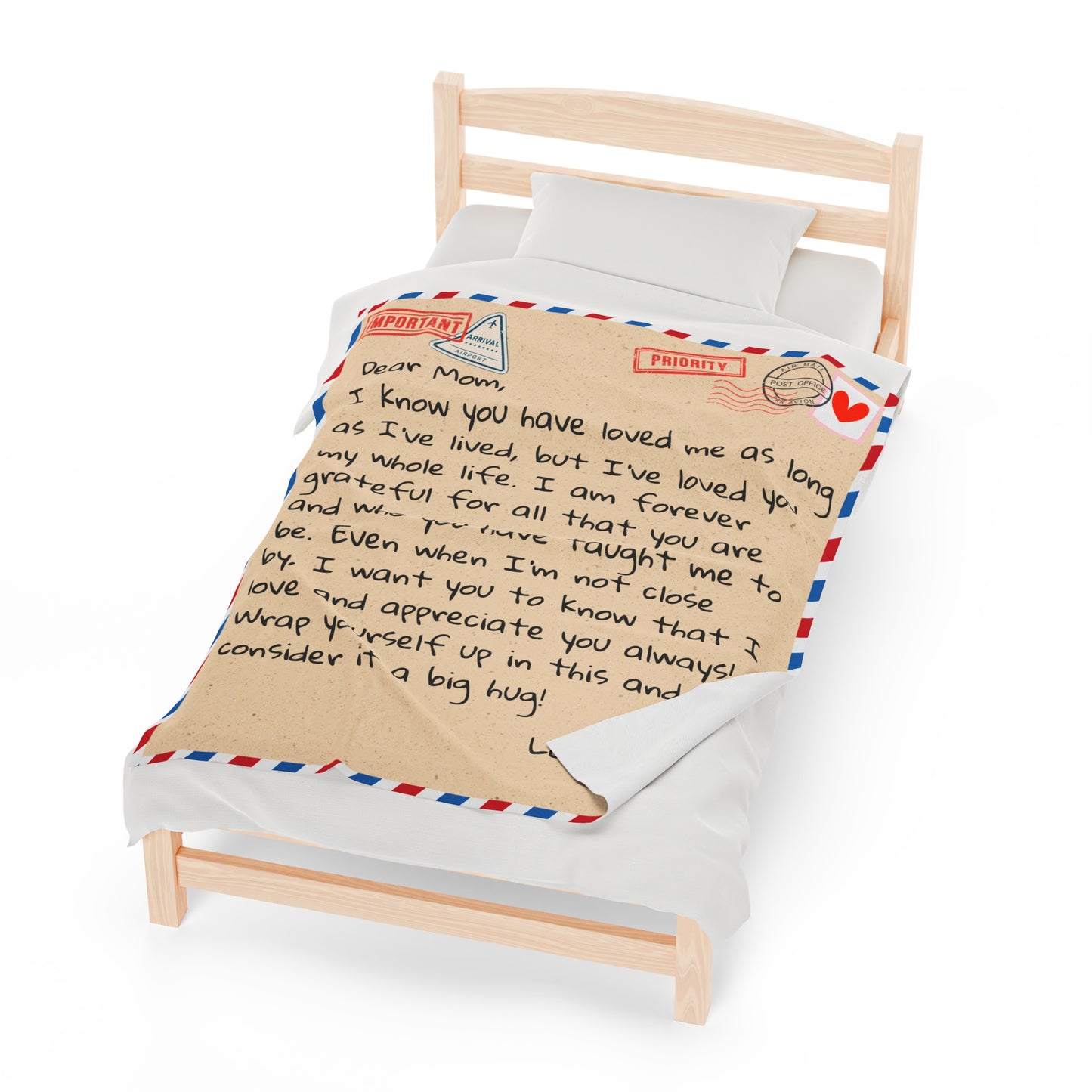 Mom from Daughter Velveteen Blanket