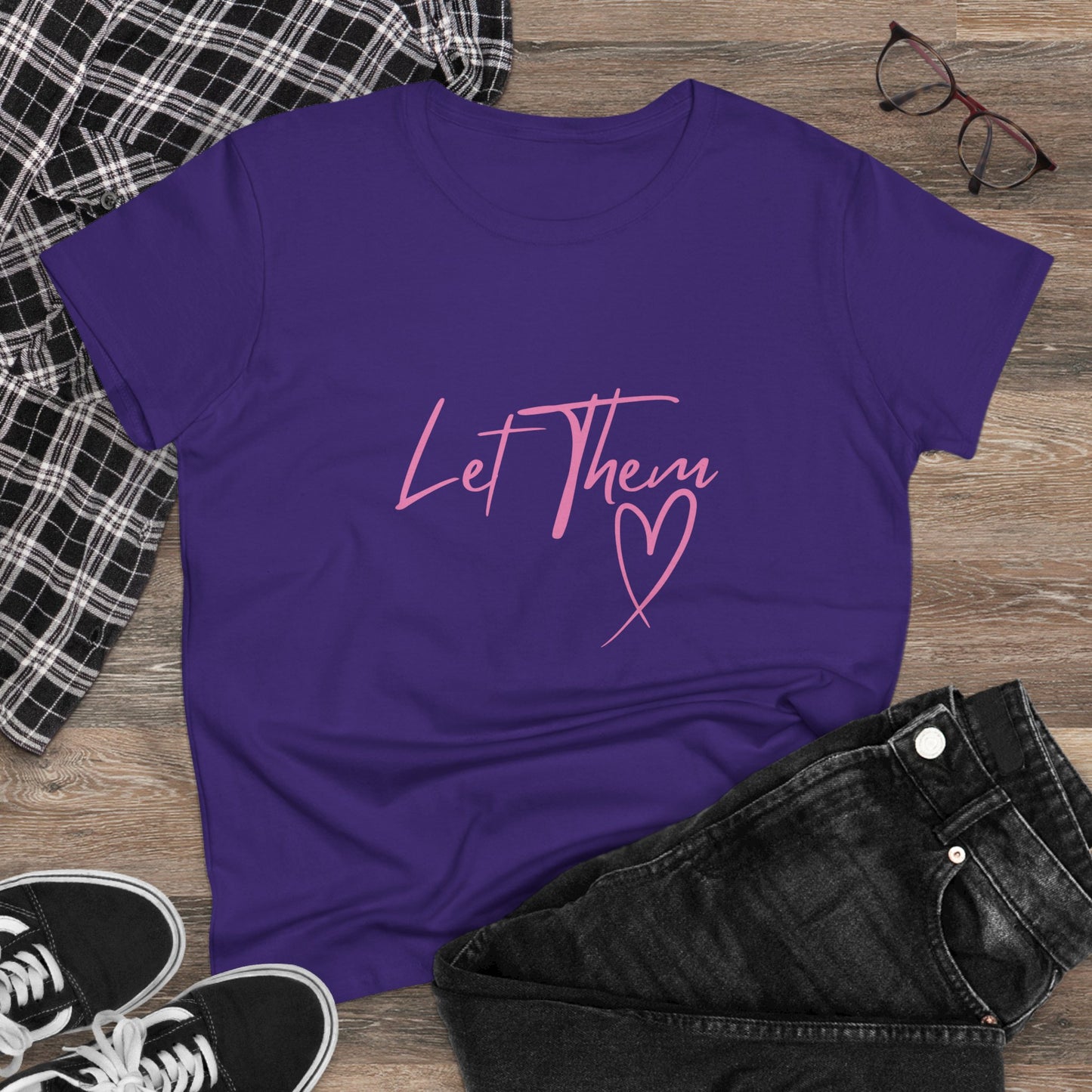 Empowering Women's Cotton Tee - "Let Them" Inspirational Message Top