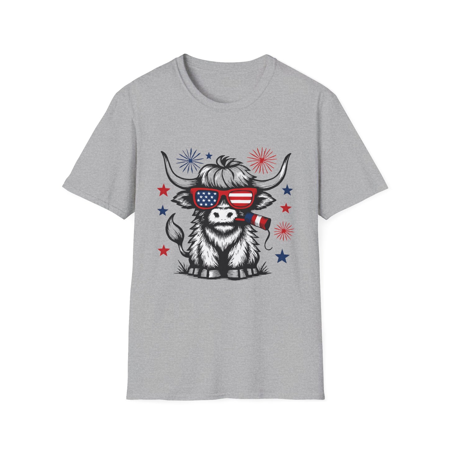 Highland Cow 4th of July Tee - Unisex T-Shirt