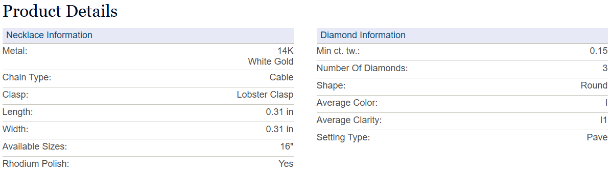Diamond Heart Design Pendant in 14k White Gold