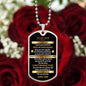 To My Son Dog Tag Necklace from Dad-Gold Design