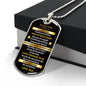 To My Son Dog Tag Necklace from Dad-Gold Design