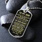 To My Son | Dog Tag Necklace- In Your Heart