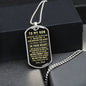 To My Son | Dog Tag Necklace- In Your Heart