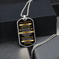 Dog Tag Necklace for Grandson from Grandpa with gold design
