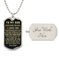 To My Son | Dog Tag Necklace - I Love You