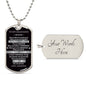 To Grandson from Grandpa Dog Tag Necklace