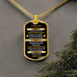 To My Son Dog Tag Necklace from Dad-Gold Design