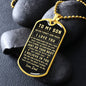 To My Son | Dog Tag Necklace - I Love You
