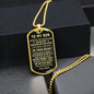 To My Son | Dog Tag Necklace- In Your Heart