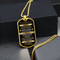 Dog Tag Necklace for Grandson from Grandpa with gold design