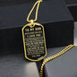 To My Son | Dog Tag Necklace - I Love You