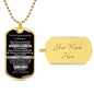 To Grandson from Grandpa Dog Tag Necklace
