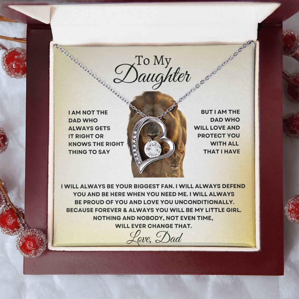 Dad's Eternal Love Pendant - Forever Heart Necklace