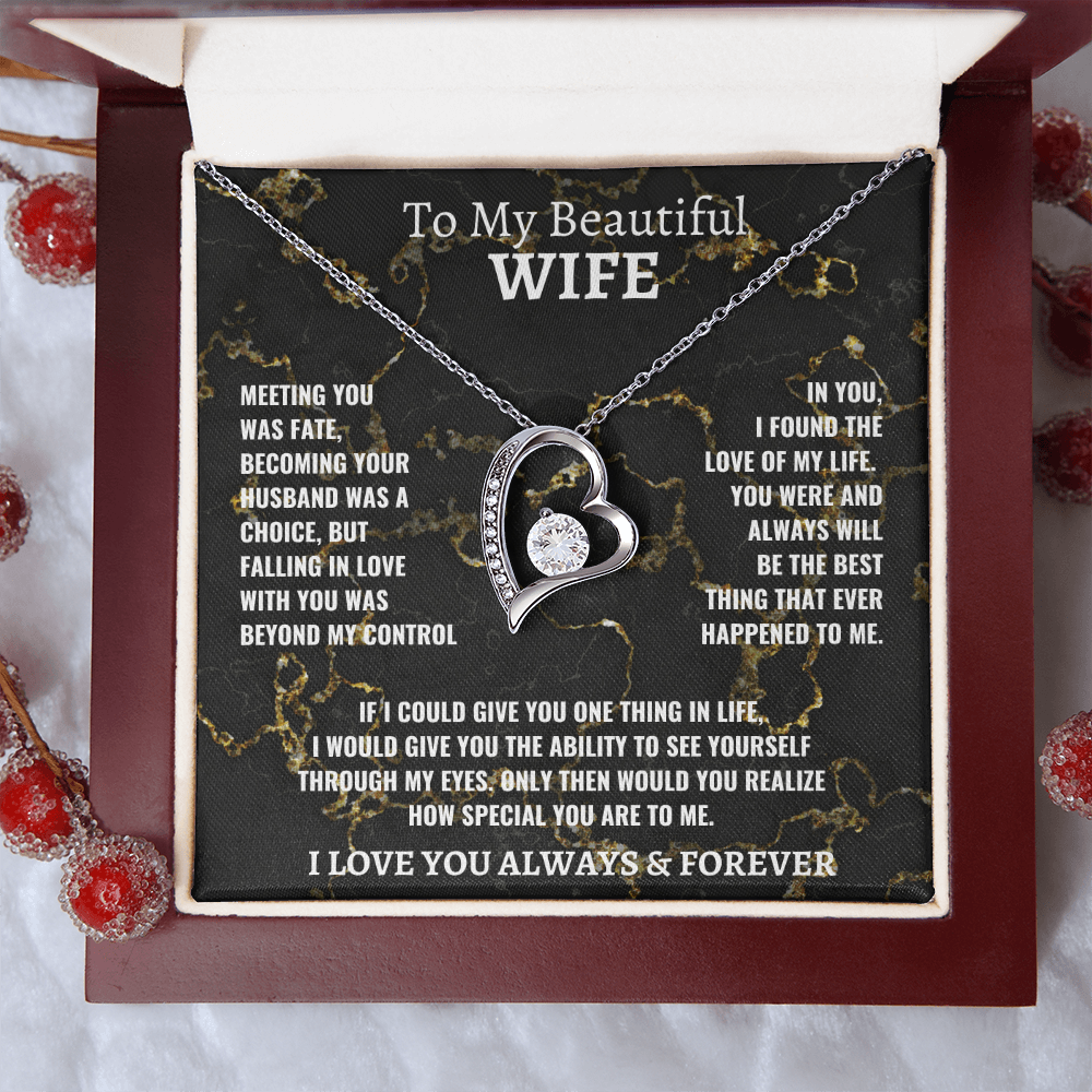 To My Beautiful Wife Forever Love Necklace